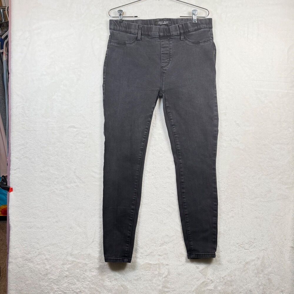 Judy Blue Pull On Skinny Jeans Womens 11/30 Black Stretch Denim Mid Rise